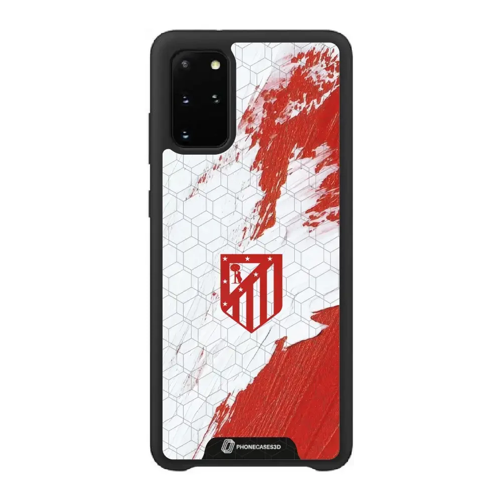 Atletico Madrid Official 3D Phone Case Design Red & White Paint - Image 47
