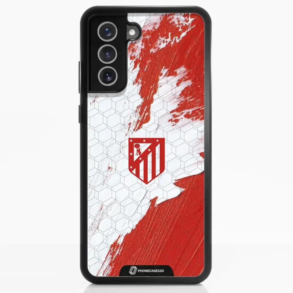 Atletico Madrid Official 3D Phone Case Design Red & White Paint - Image 52