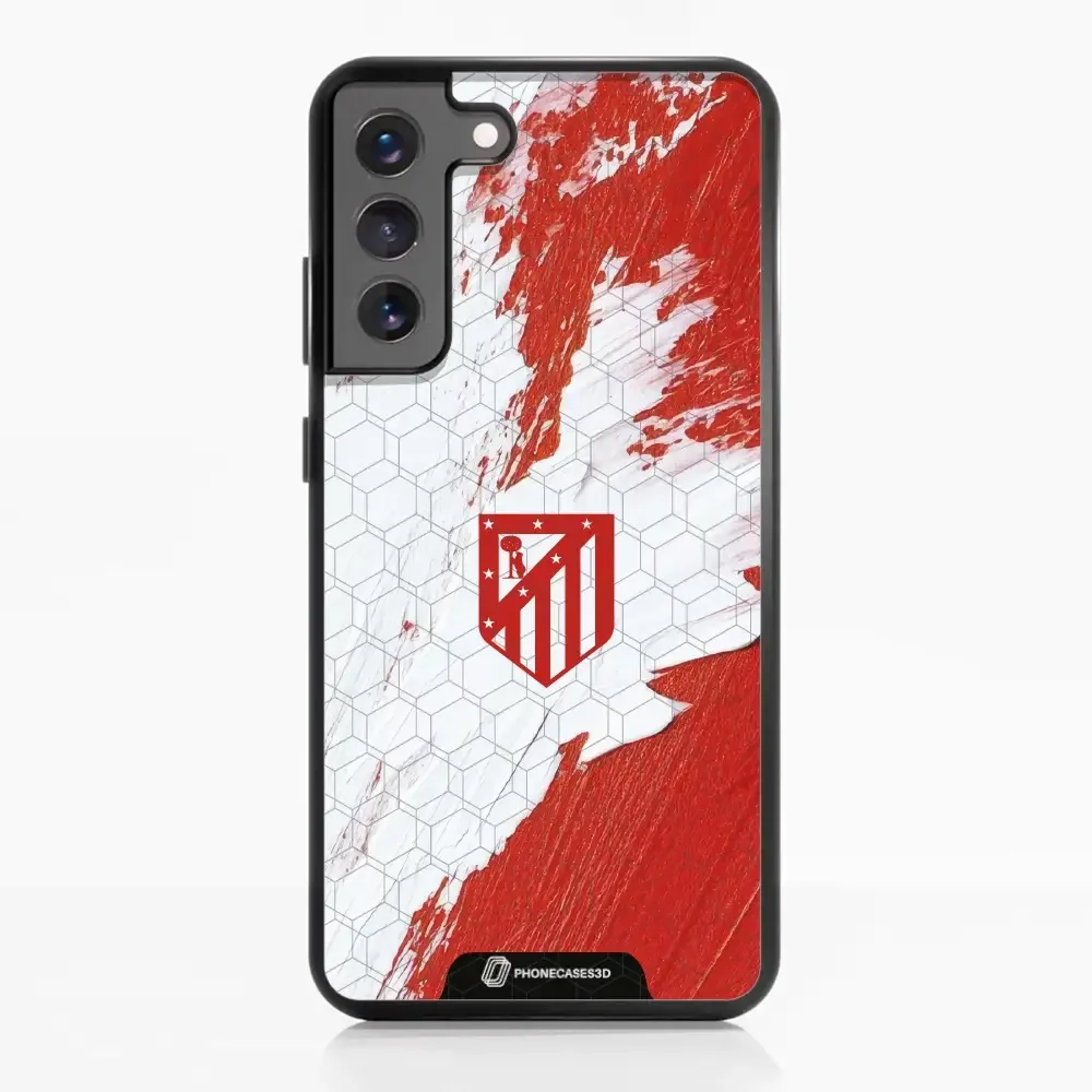 Atletico Madrid Official 3D Phone Case Design Red & White Paint - Image 55