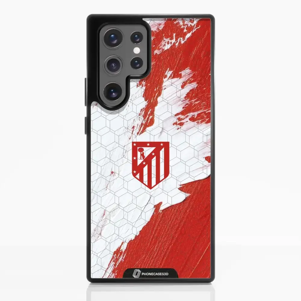 Atletico Madrid Official 3D Phone Case Design Red & White Paint - Image 60