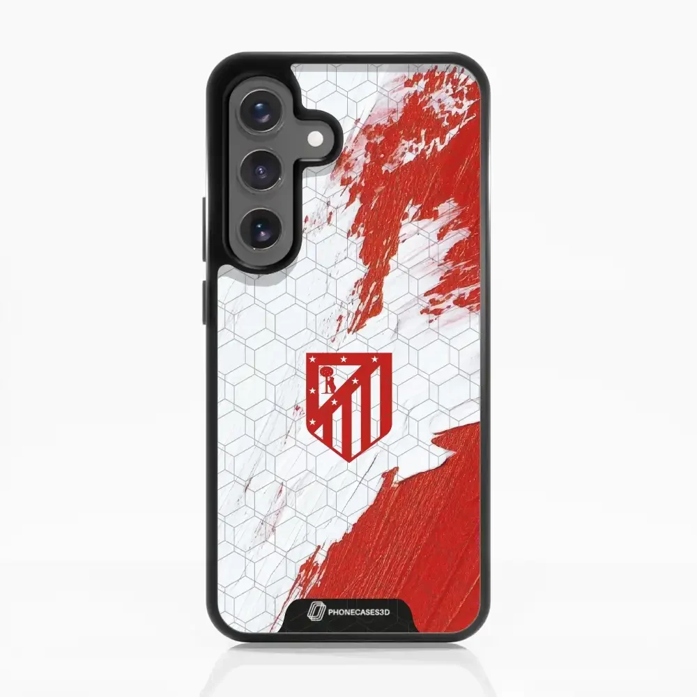 Atletico Madrid Official 3D Phone Case Design Red & White Paint - Image 61