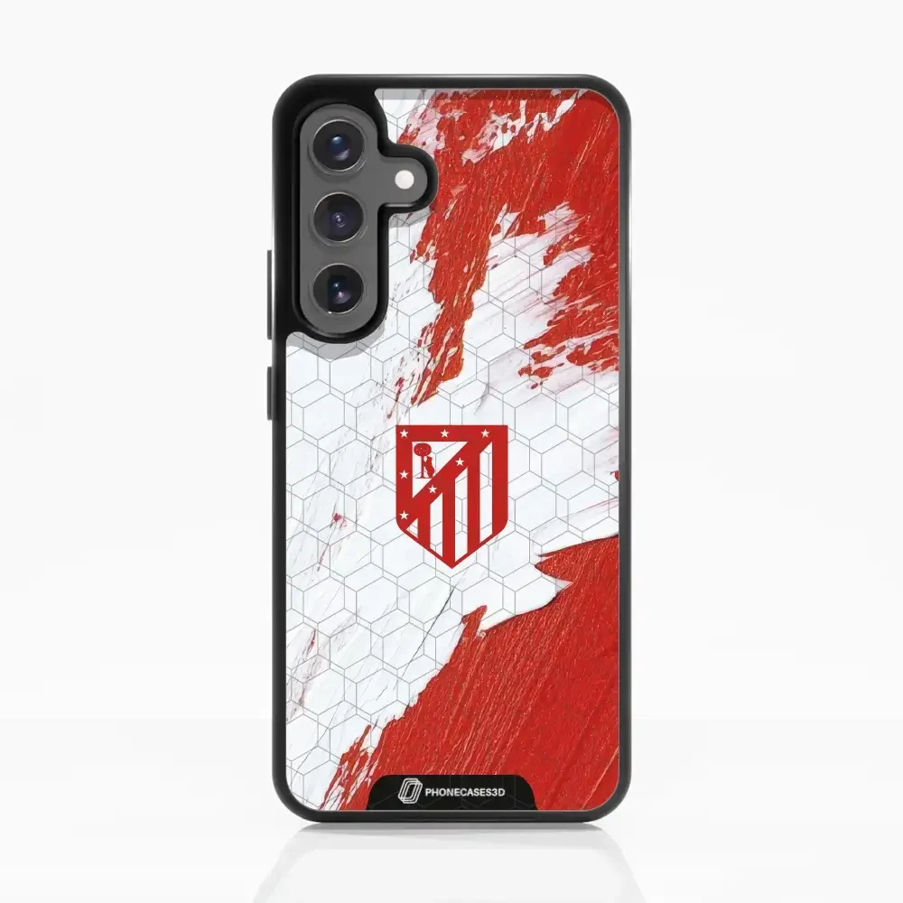 Atletico Madrid Official 3D Phone Case Design Red & White Paint - Image 62