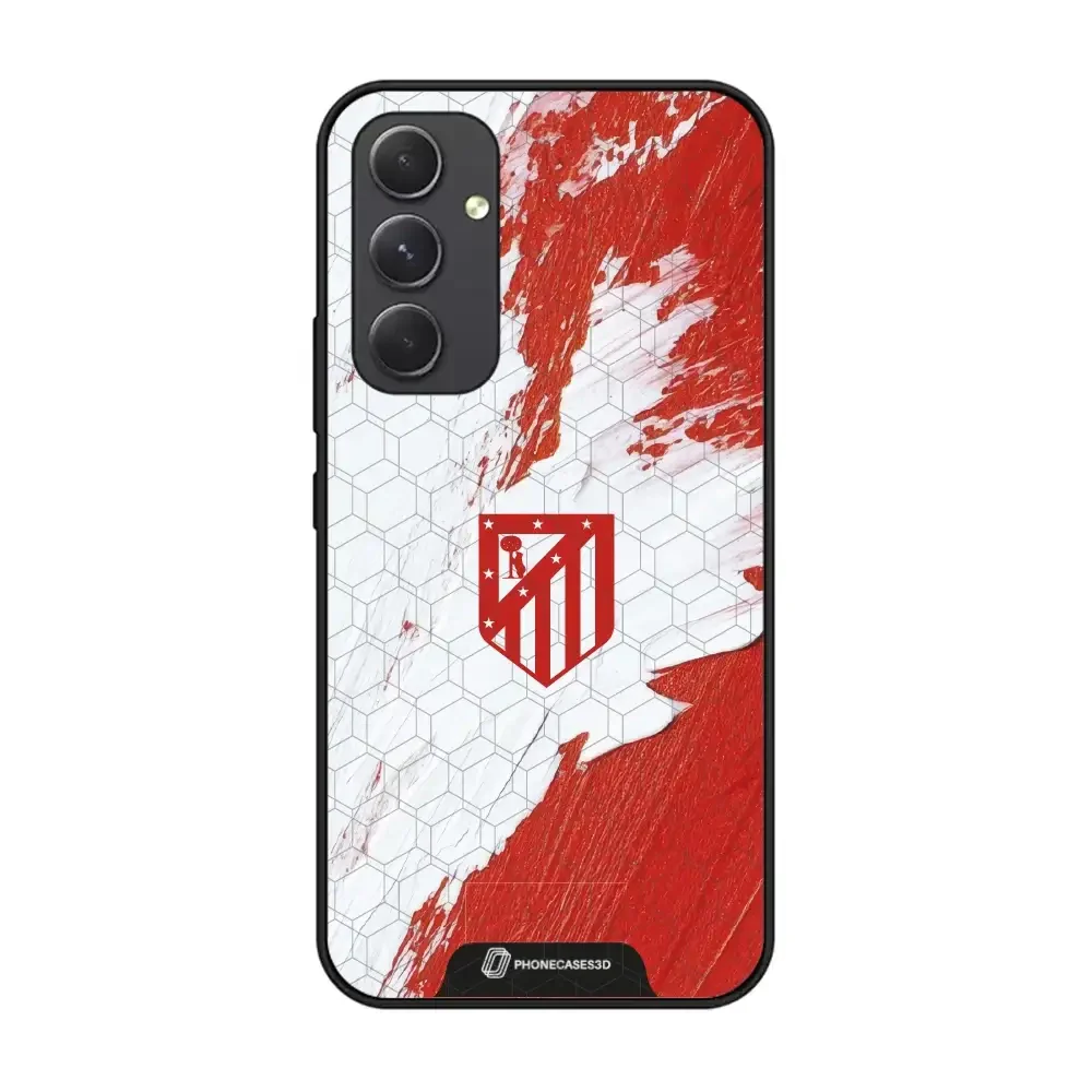 Atletico Madrid Official 3D Phone Case Design Red & White Paint - Image 73
