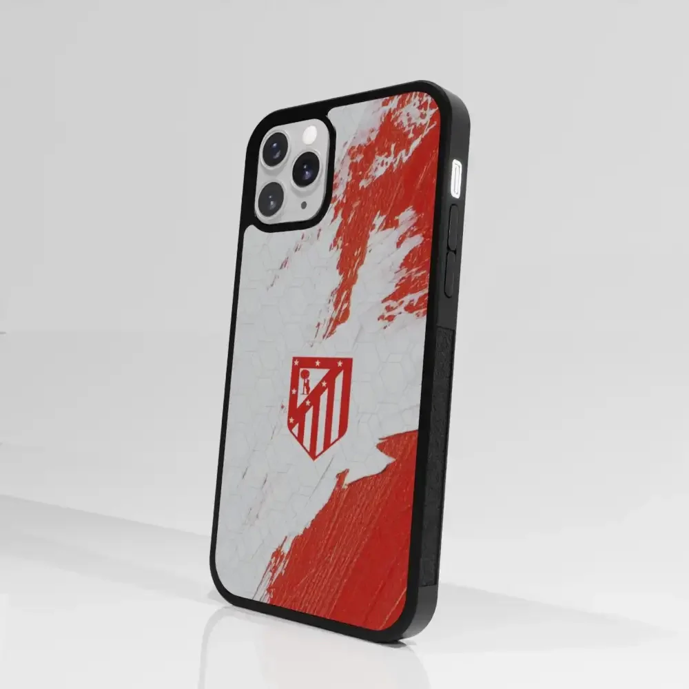 Atletico Madrid Official 3D Phone Case Design Red & White Paint - Image 77