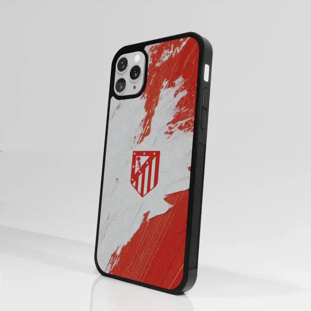 Atletico Madrid Official 3D Phone Case Design Red & White Paint - Image 78