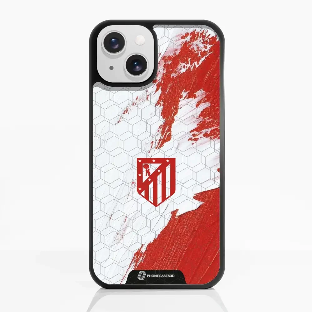 Atletico Madrid Official 3D Phone Case Design Red & White Paint - Image 8