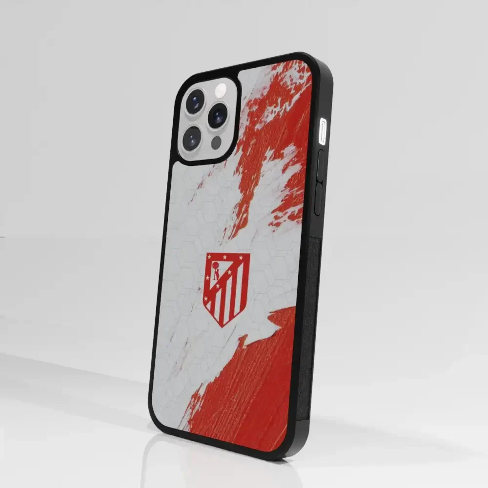 Atletico Madrid Official 3D Phone Case Design Red & White Paint - Image 81