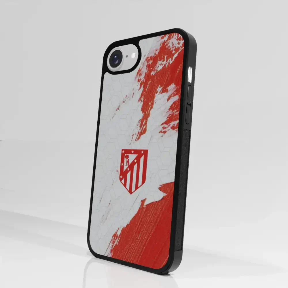 Atletico Madrid Official 3D Phone Case Design Red & White Paint - Image 96
