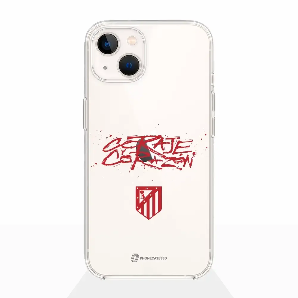 Atletico Madrid Official Clear Phone Case Coraje Corazon Slogan - Image 6