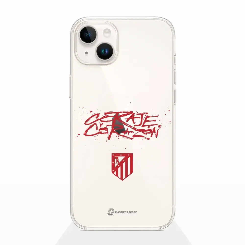 Atletico Madrid Official Clear Phone Case Coraje Corazon Slogan - Image 7