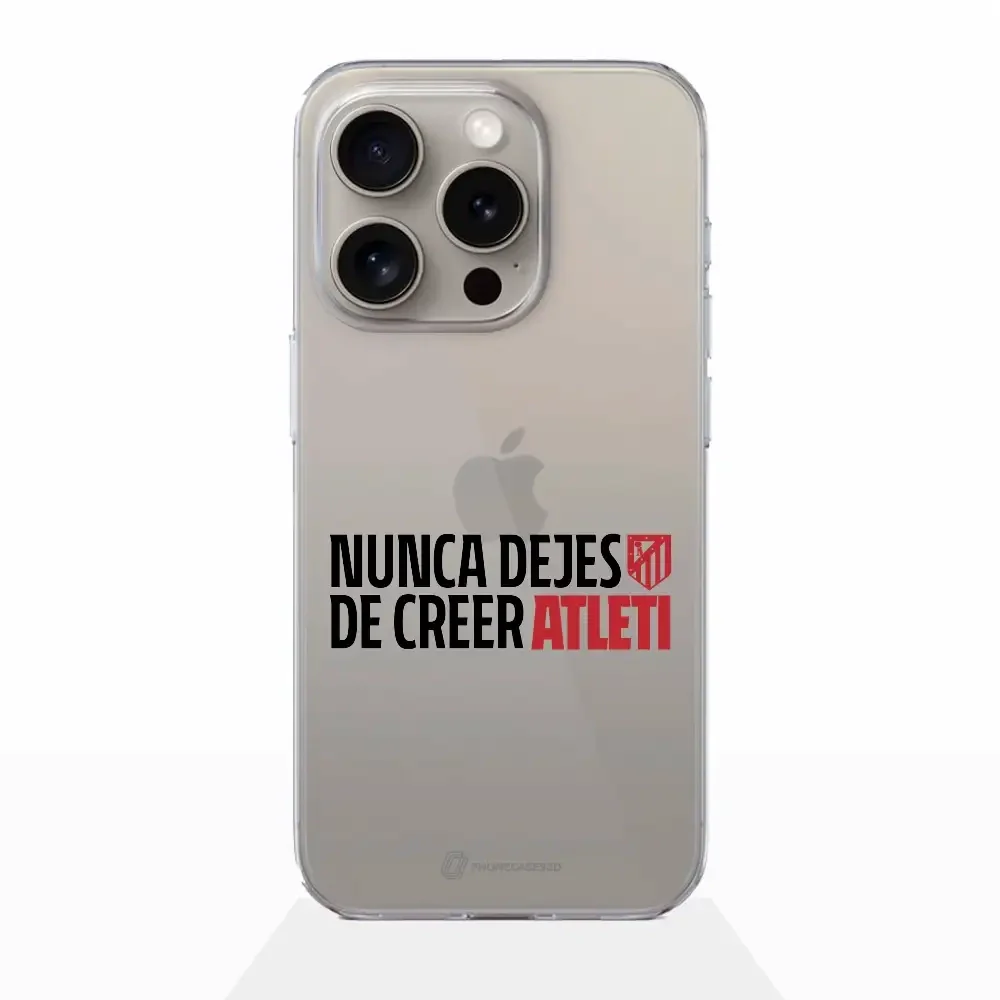 Atletico Madrid Official Clear Phone Case NDDC Slogan - Image 12
