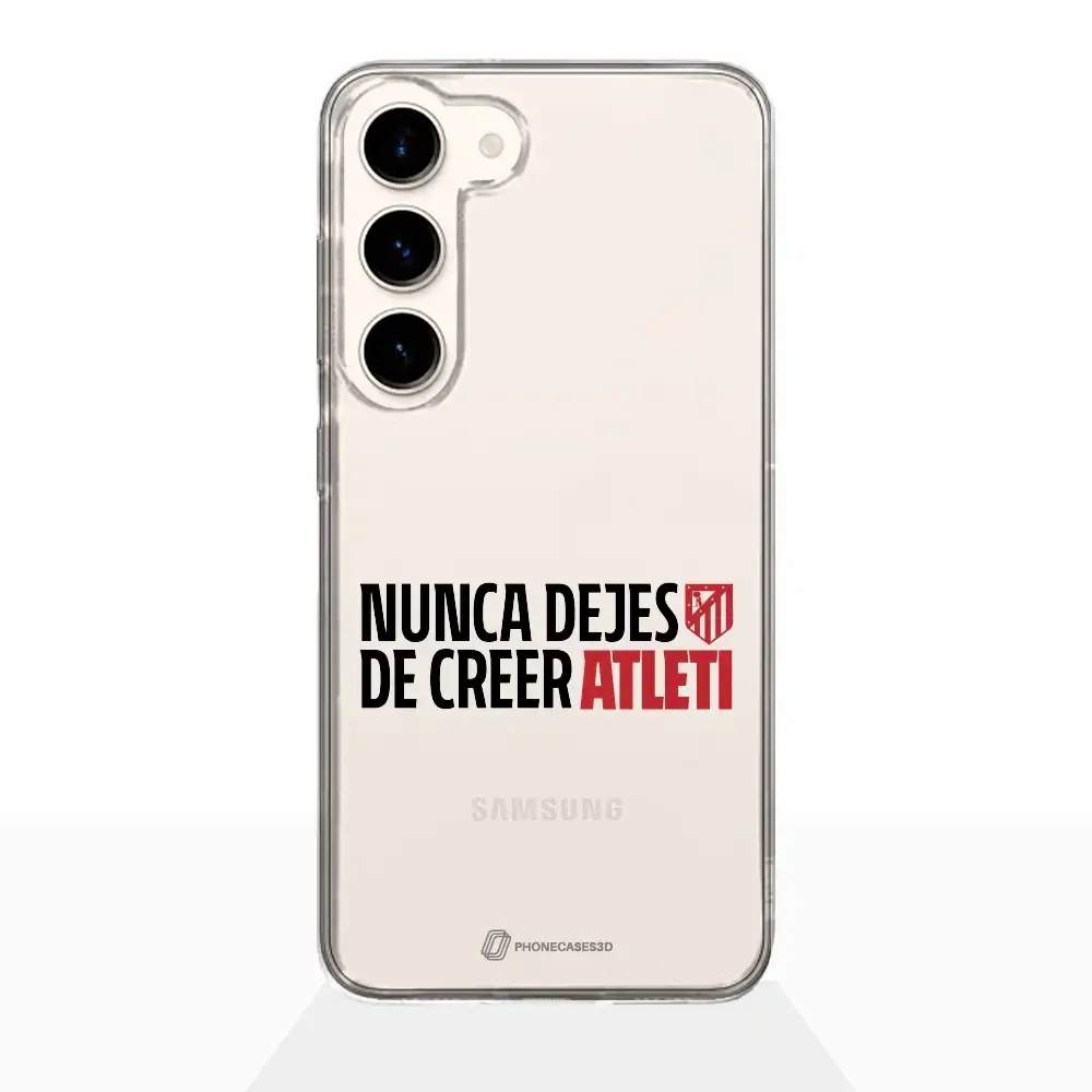 Atletico Madrid Official Clear Phone Case NDDC Slogan - Image 26