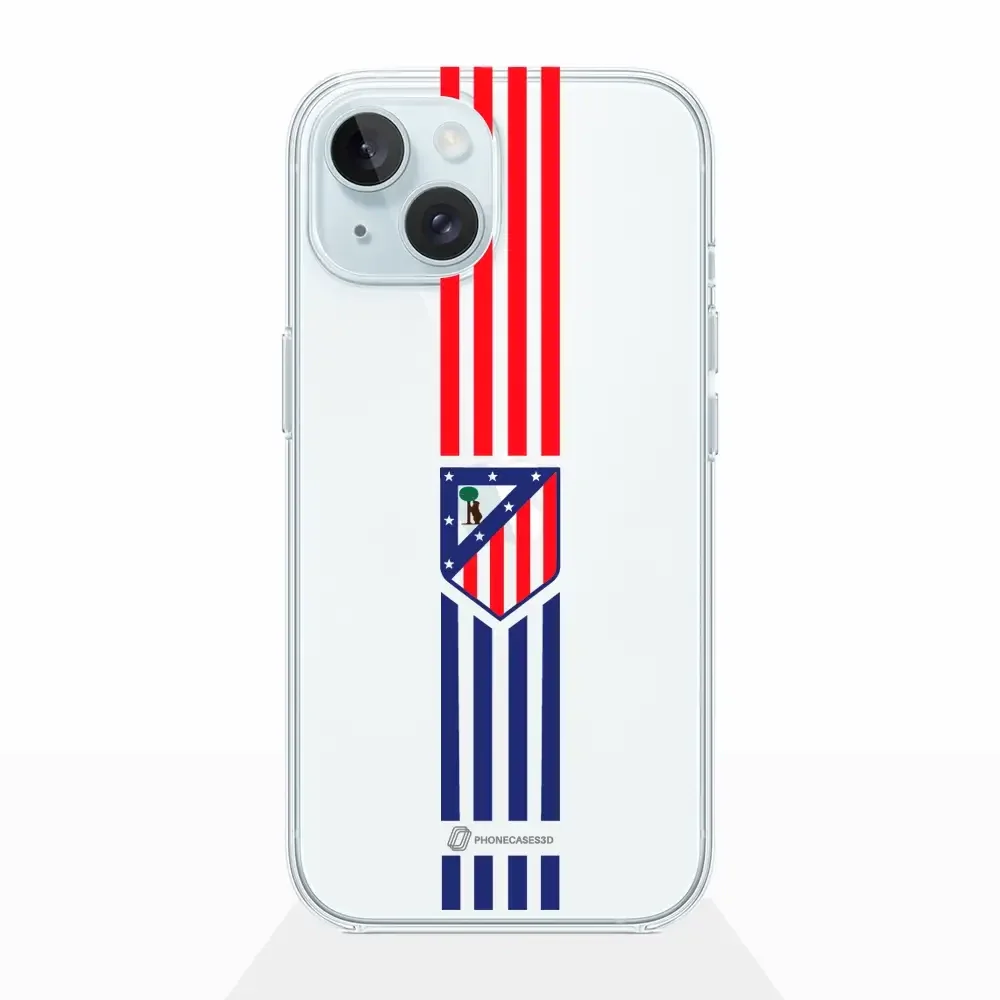 Atletico Madrid Official Clear Phone Case Stripes Crest - Image 10
