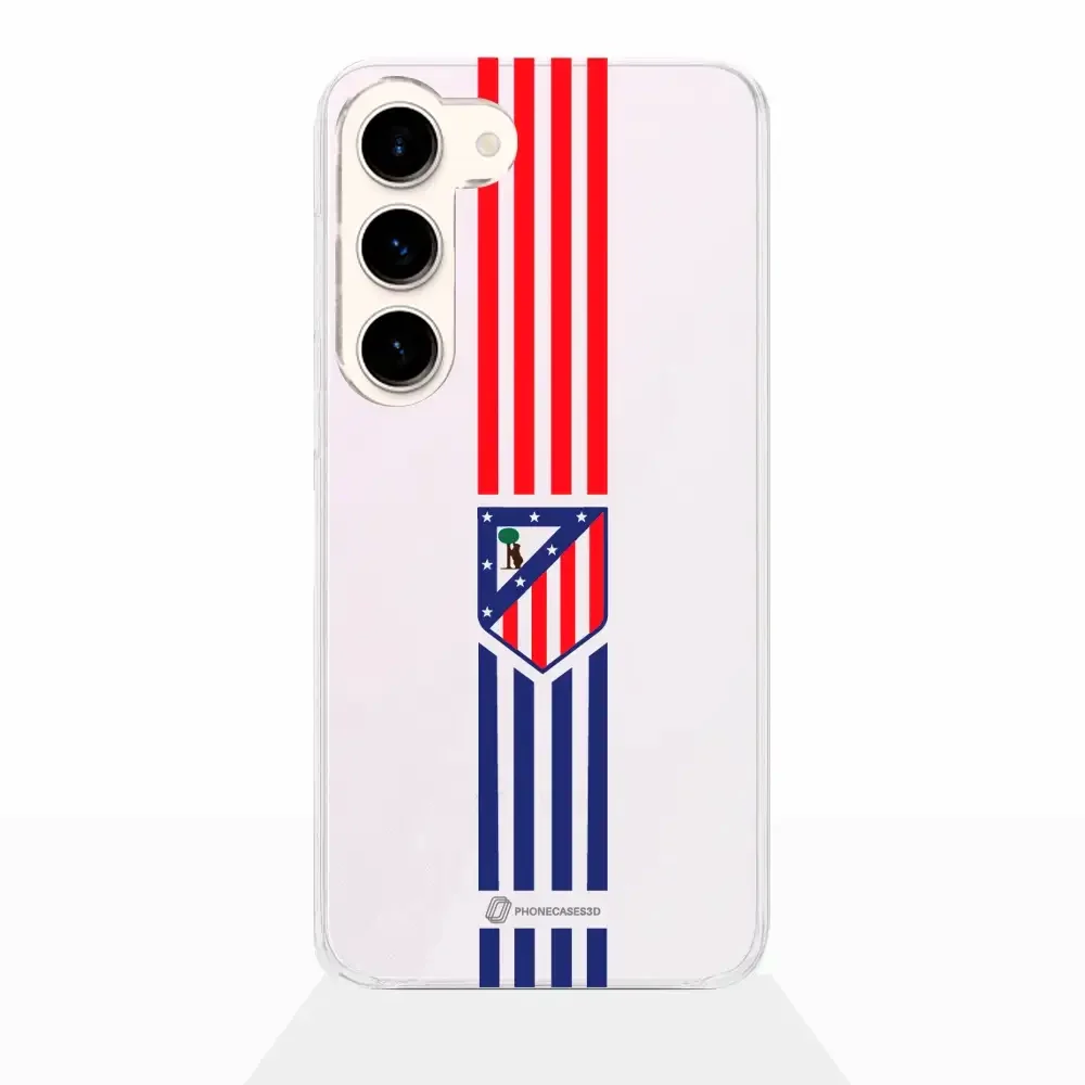 Atletico Madrid Official Clear Phone Case Stripes Crest - Image 27