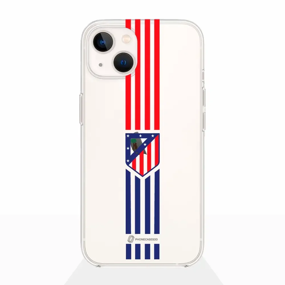 Atletico Madrid Official Clear Phone Case Stripes Crest - Image 6
