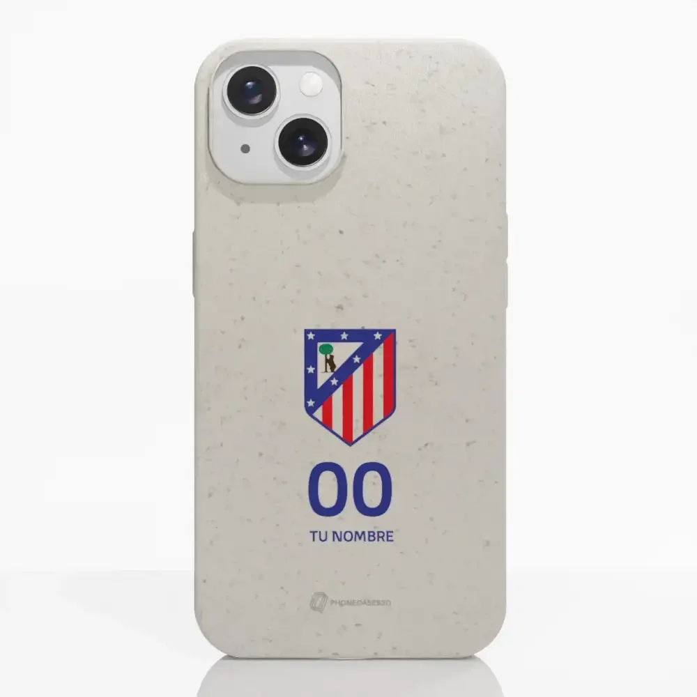 Atletico Madrid Official Compostable Phone Case Crest Standard  + Name and Number - Image 7