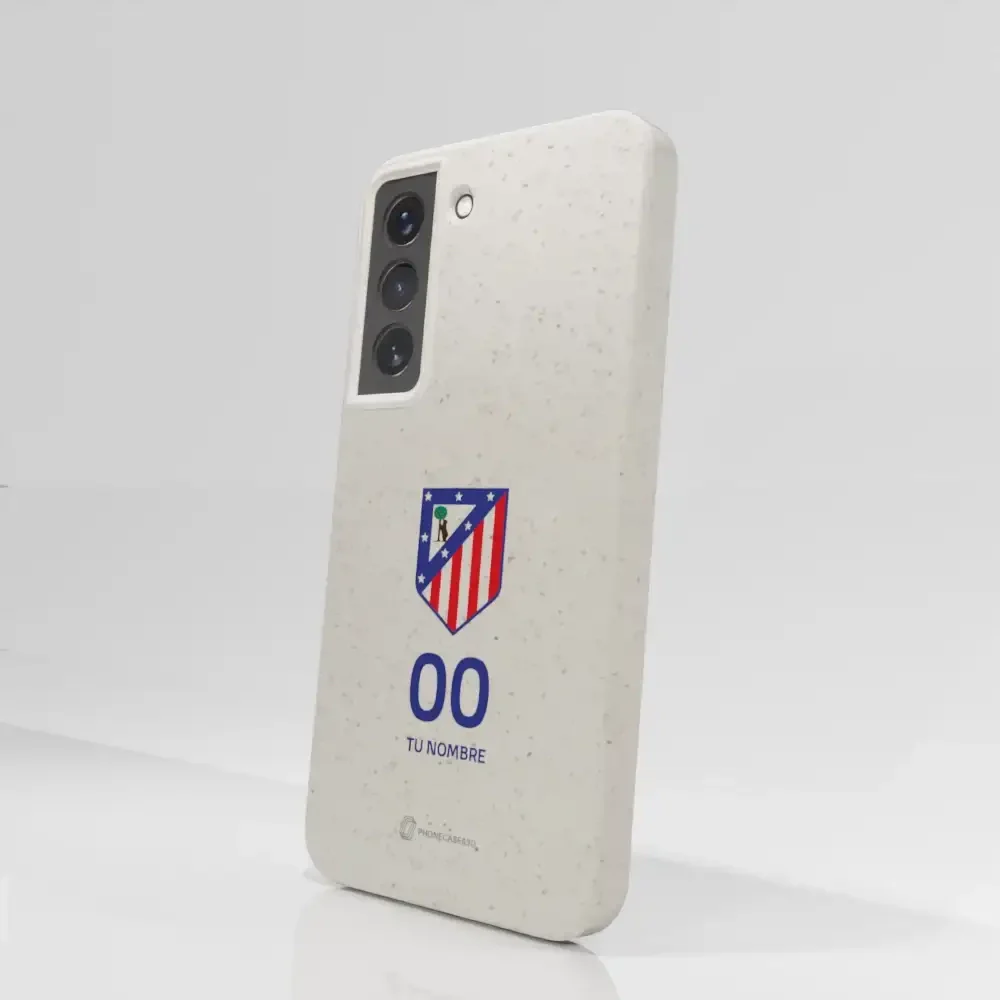 Atletico Madrid Official Compostable Phone Case Crest Standard  + Name and Number - Image 70