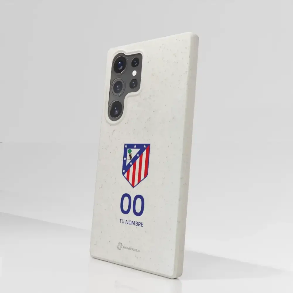 Atletico Madrid Official Compostable Phone Case Crest Standard  + Name and Number - Image 78