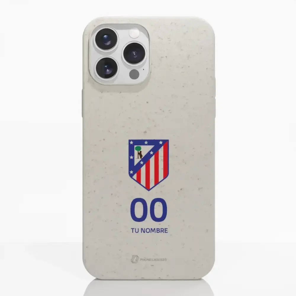 Atletico Madrid Official Compostable Phone Case Crest Standard  + Name and Number - Image 9