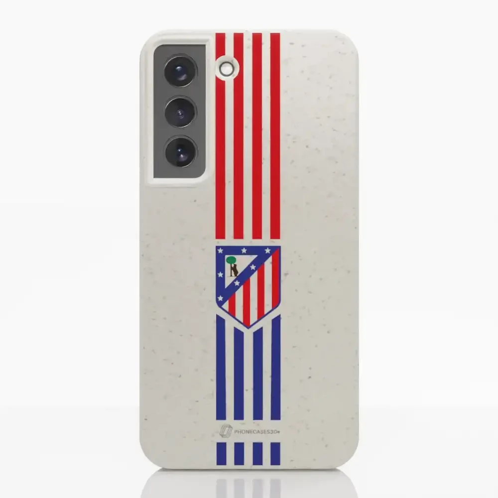 Atletico Madrid Official Compostable Phone Case Stripes Crest - Image 27