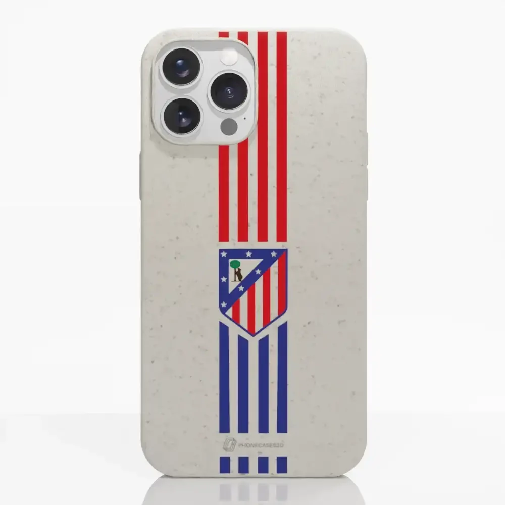 Atletico Madrid Official Compostable Phone Case Stripes Crest - Image 9