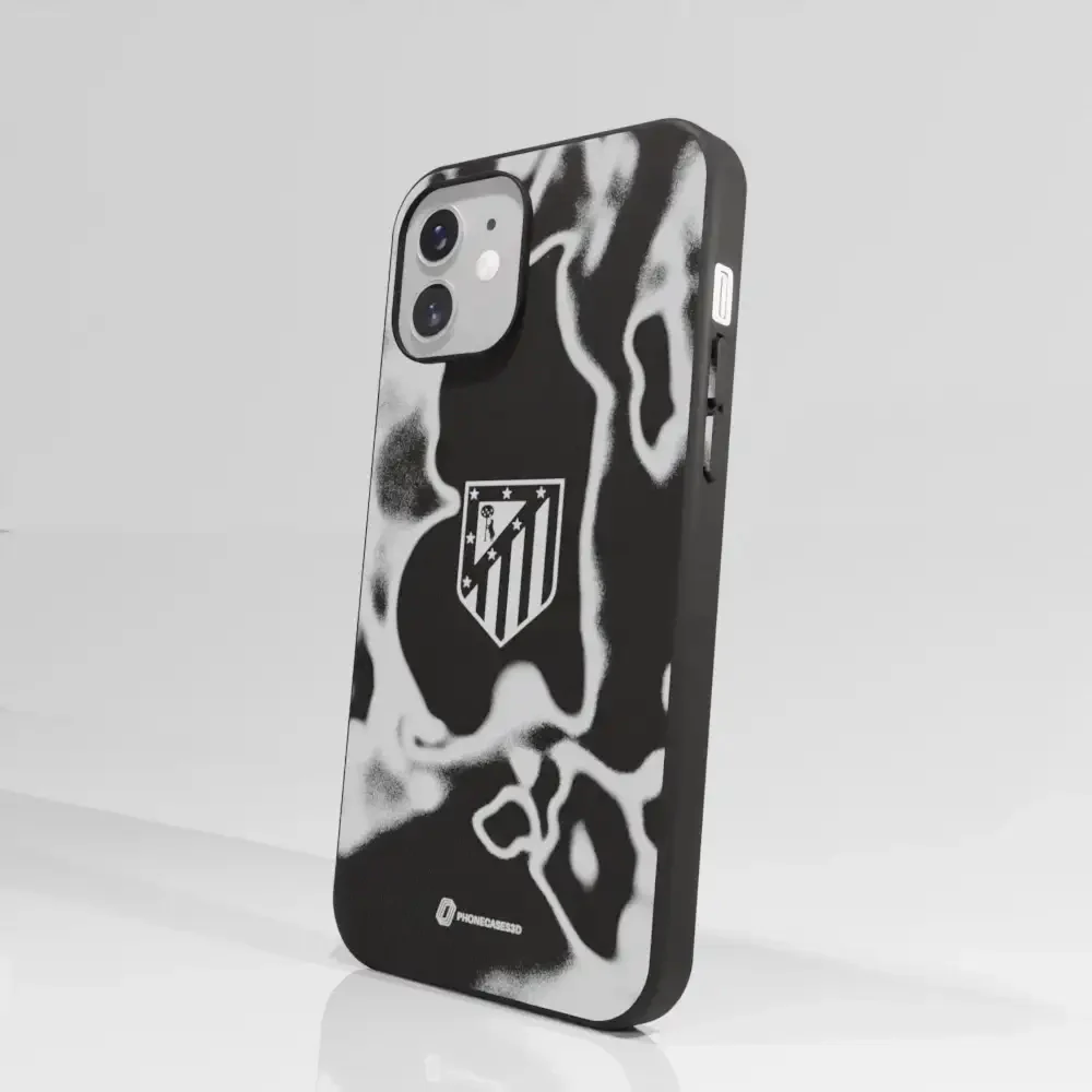 Atletico Madrid Official Compostable Phone Case Tie Dye Grey - Image 48