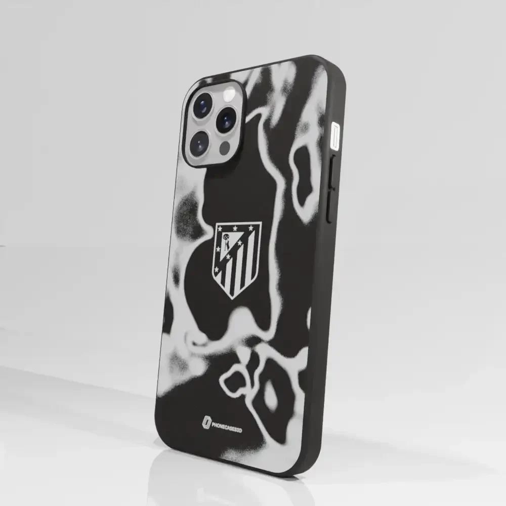Atletico Madrid Official Compostable Phone Case Tie Dye Grey - Image 49