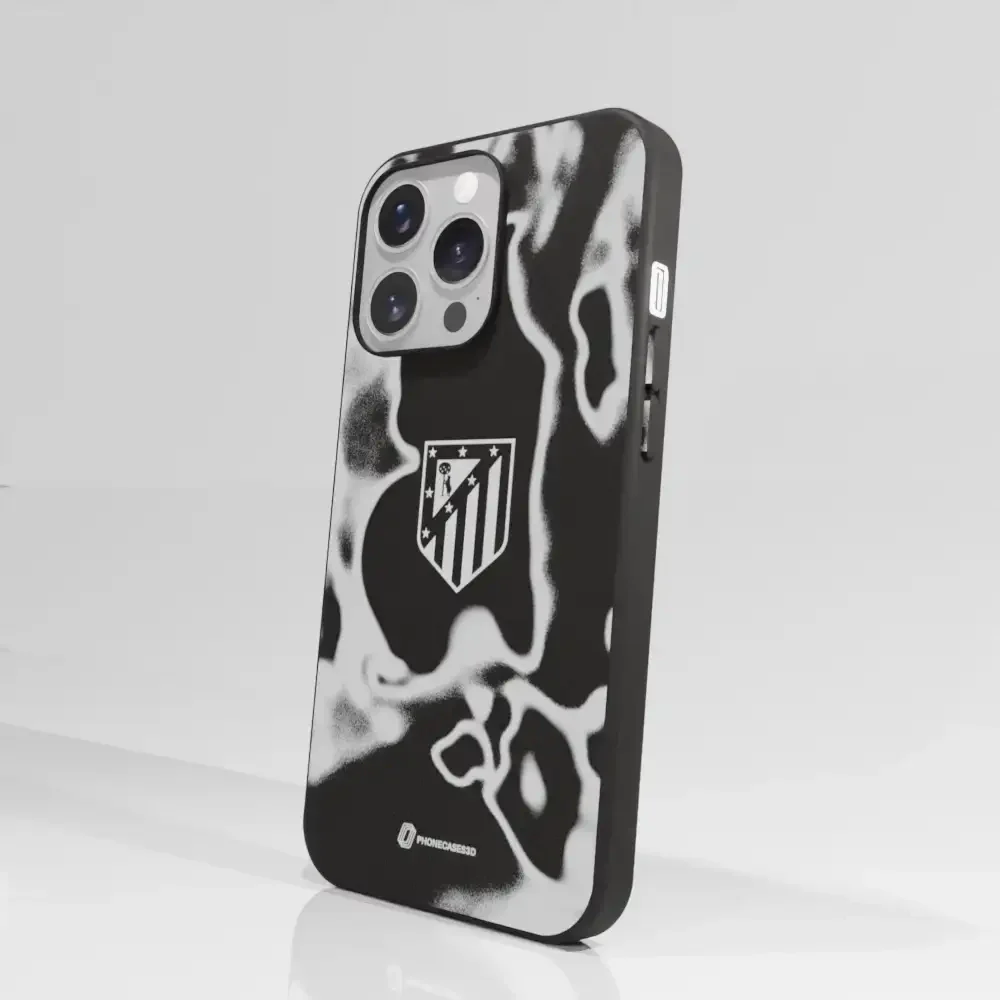 Atletico Madrid Official Compostable Phone Case Tie Dye Grey - Image 52