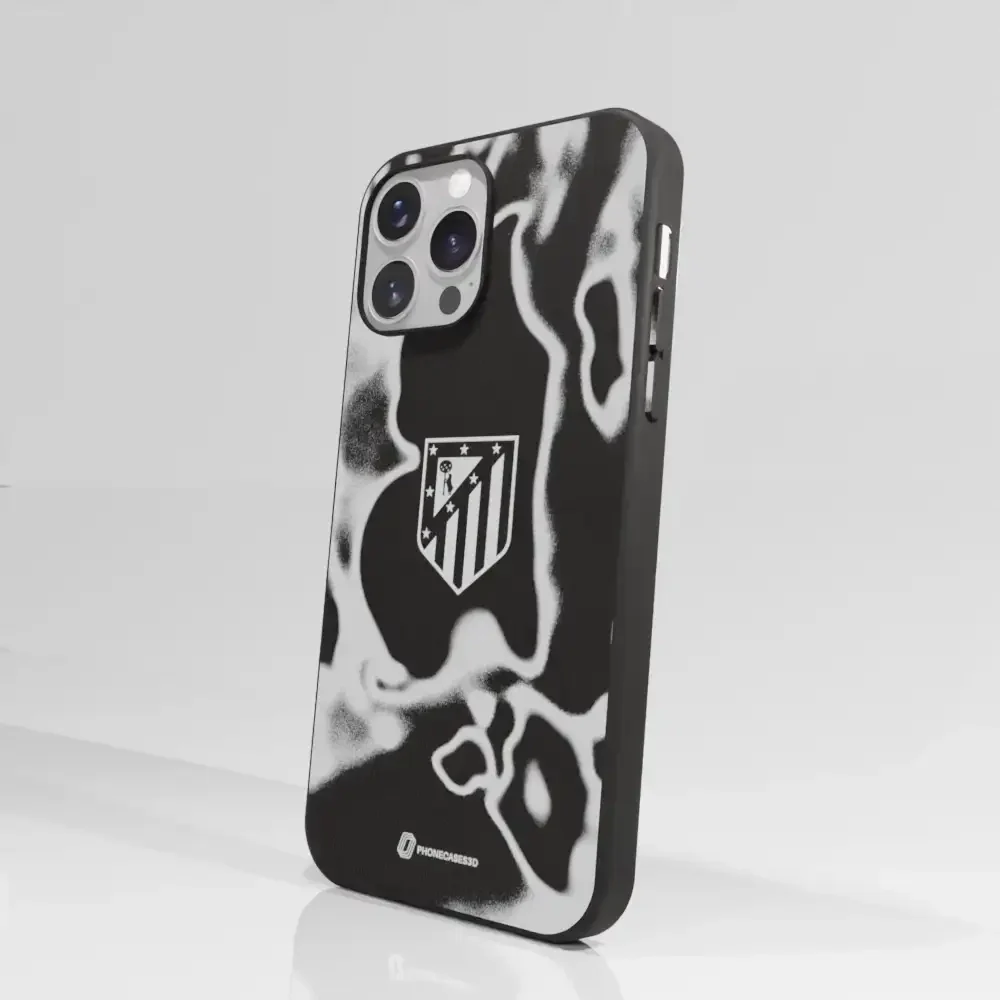 Atletico Madrid Official Compostable Phone Case Tie Dye Grey - Image 53
