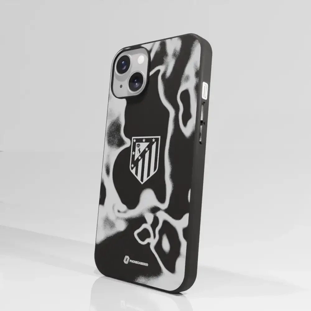 Atletico Madrid Official Compostable Phone Case Tie Dye Grey - Image 54