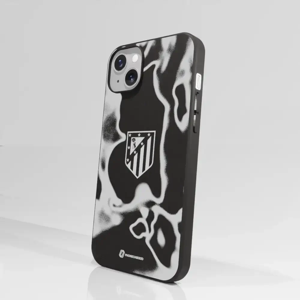 Atletico Madrid Official Compostable Phone Case Tie Dye Grey - Image 55