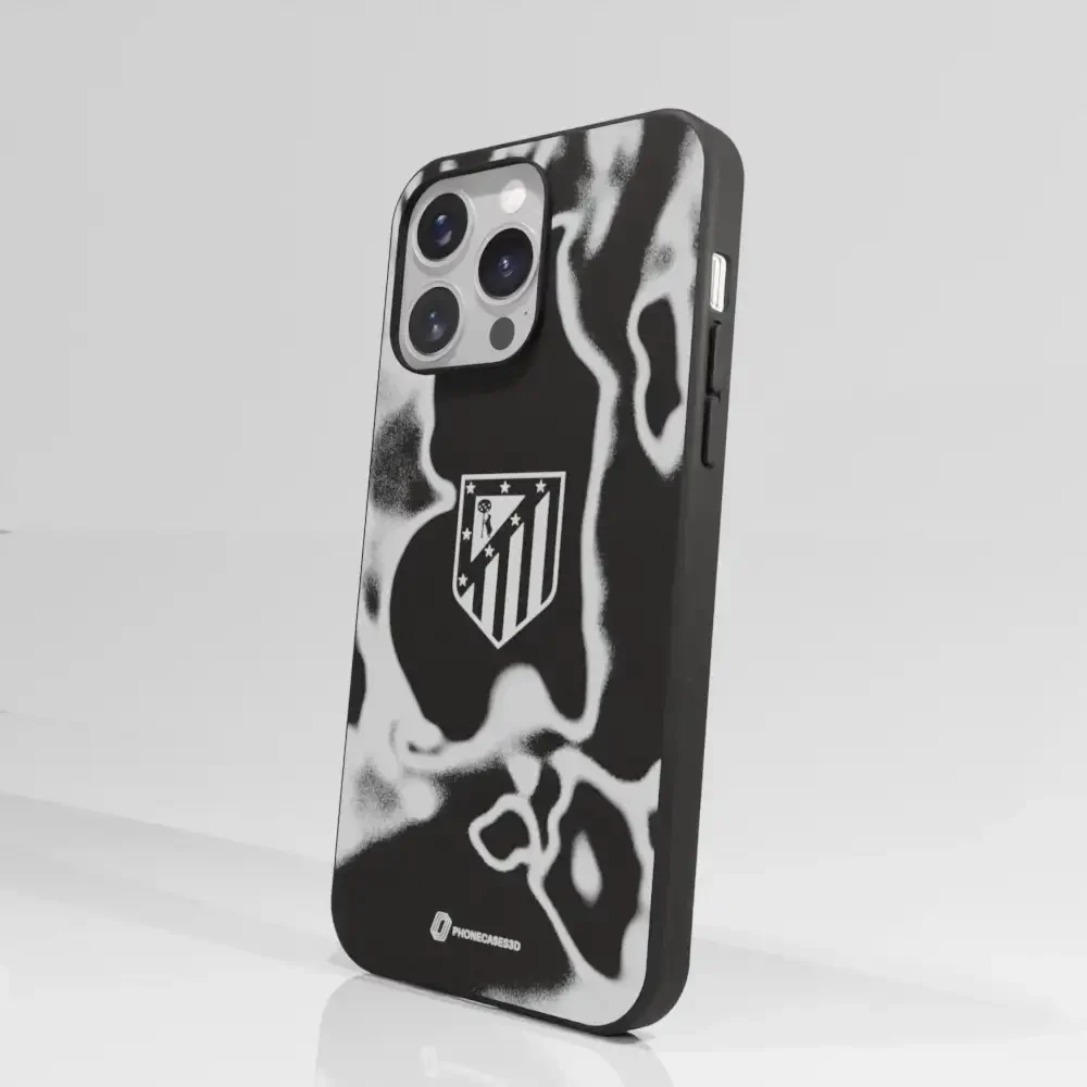Atletico Madrid Official Compostable Phone Case Tie Dye Grey - Image 66