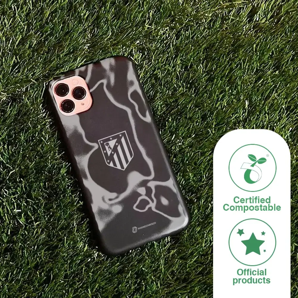 Atletico Madrid Official Compostable Phone Case Tie Dye Grey - Image 81