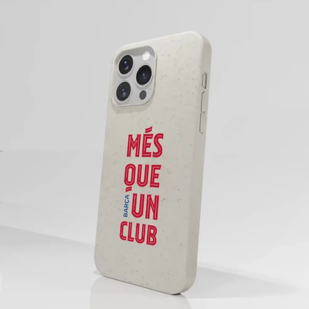 FC Barcelona Official White Compostable Phone Case Design Slogan - Image 66
