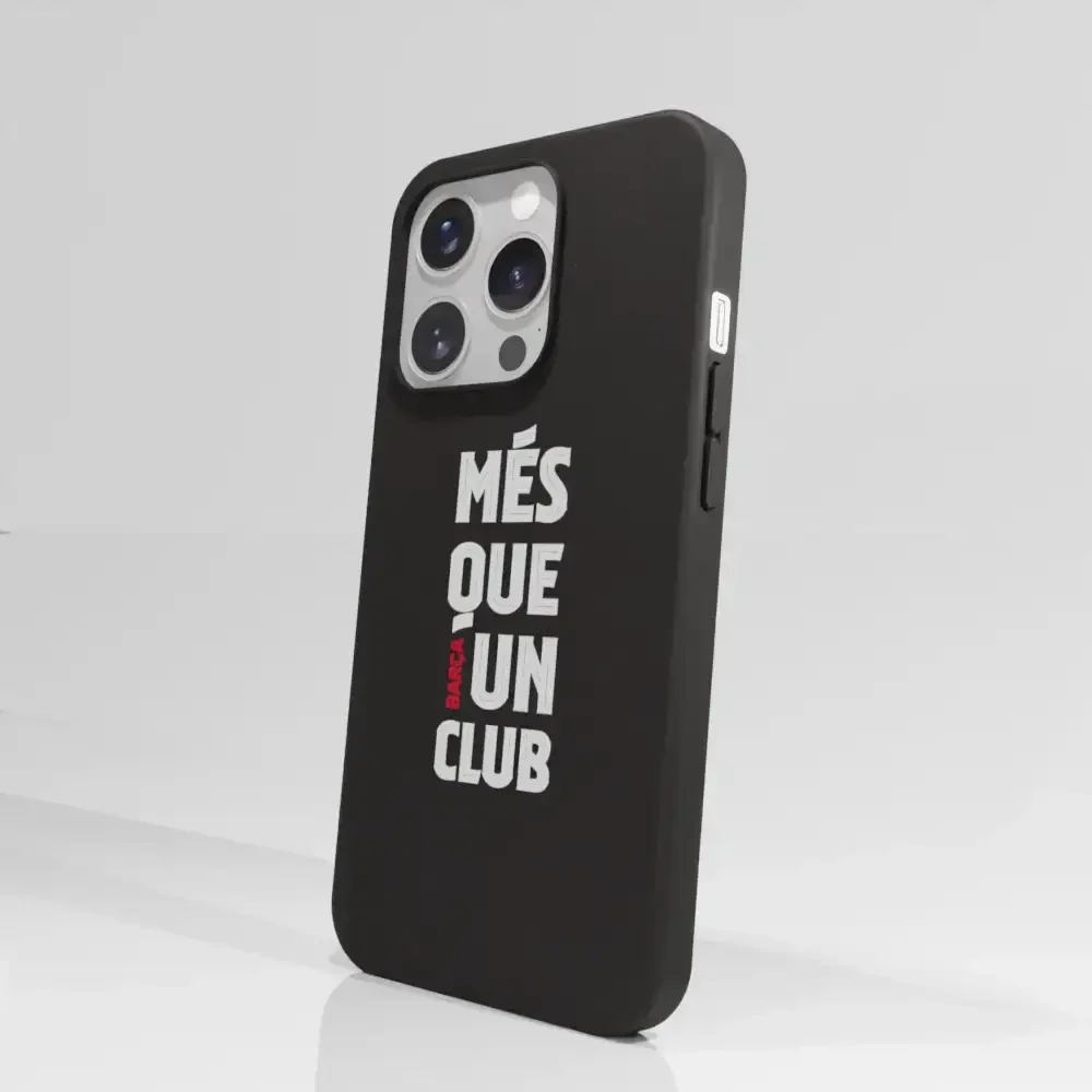 FC Barcelona Official Black Compostable Phone Case Design Slogan - Image 60