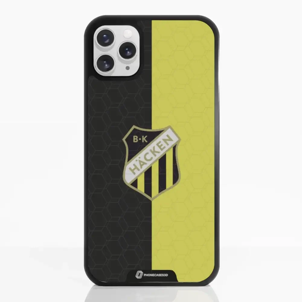 BK Häcken Official 3D Phone Case Design Black & Yellow - Image 3