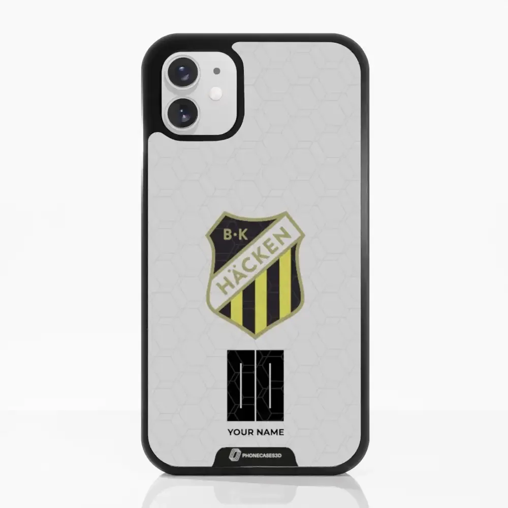 BK Häcken Official 3D Phone Case White + Name