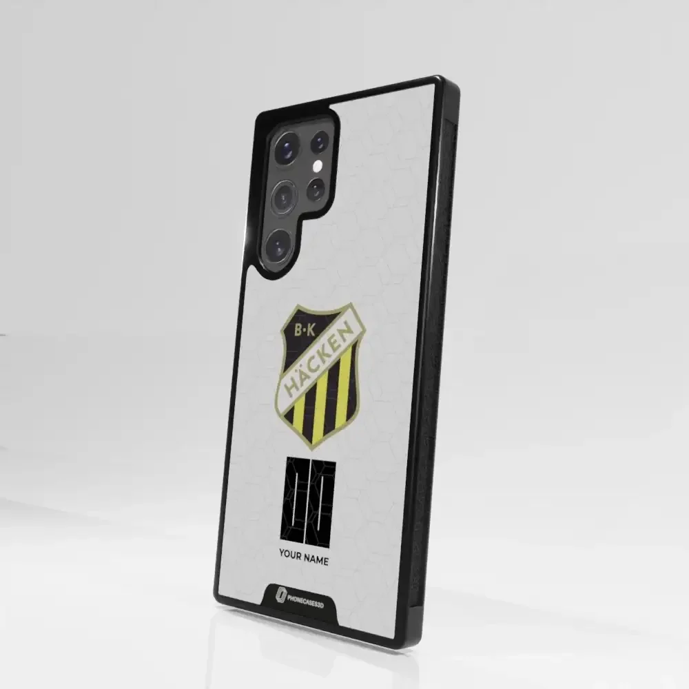 BK Häcken Official 3D Phone Case White + Name - Image 102