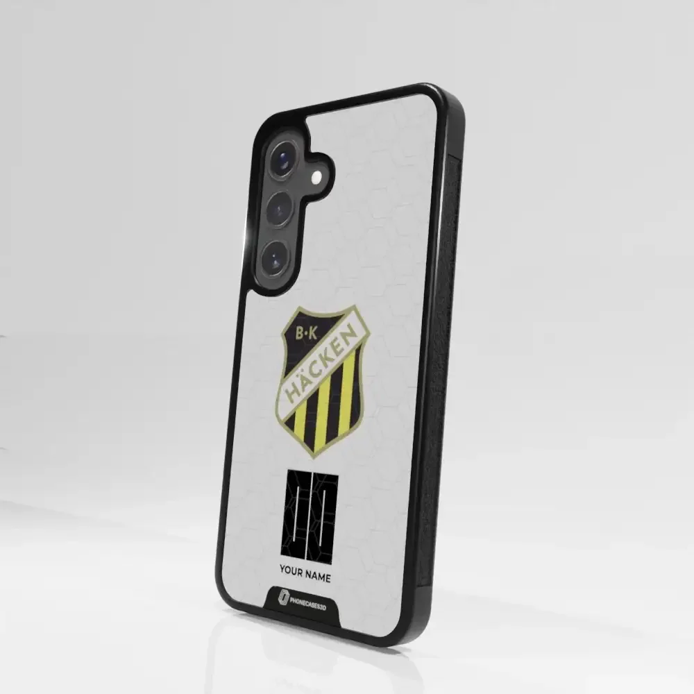 BK Häcken Official 3D Phone Case White + Name - Image 106