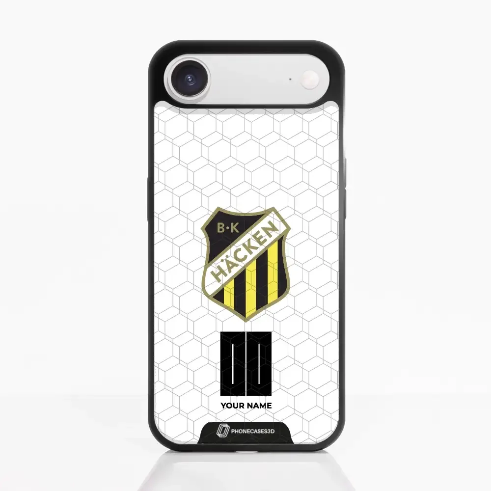 BK Häcken Official 3D Phone Case White + Name - Image 113