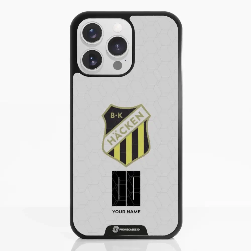 BK Häcken Official 3D Phone Case White + Name - Image 19