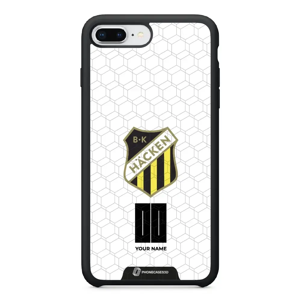 BK Häcken Official 3D Phone Case White + Name - Image 30
