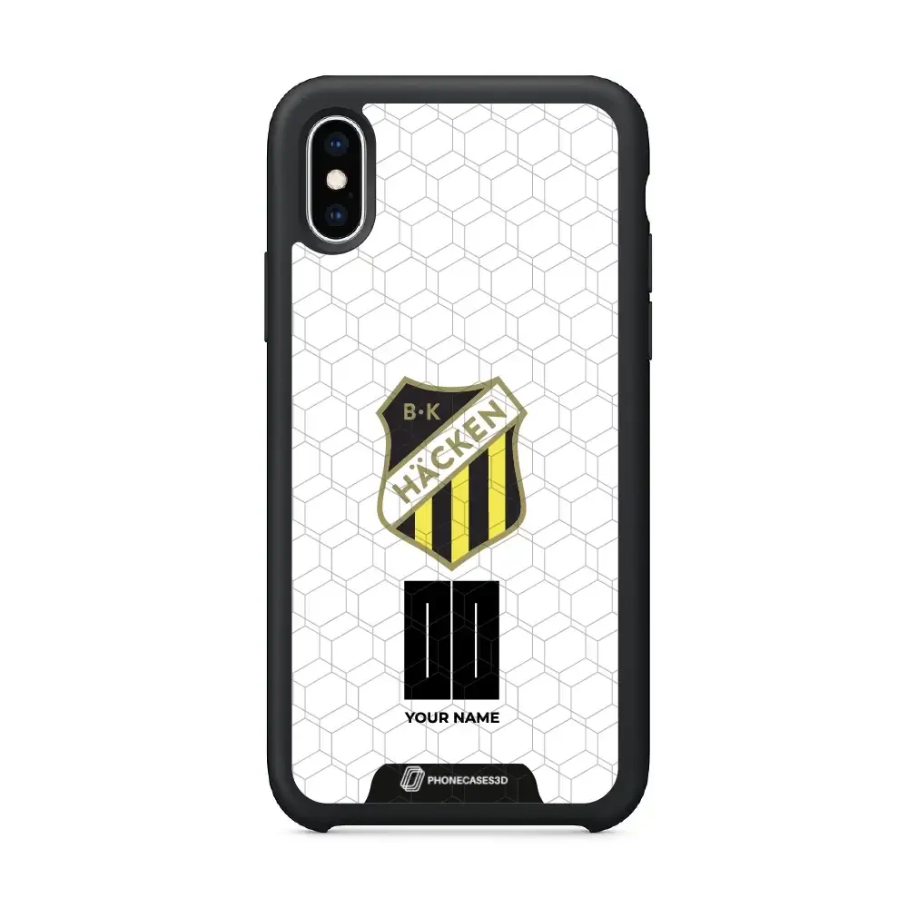 BK Häcken Official 3D Phone Case White + Name - Image 37