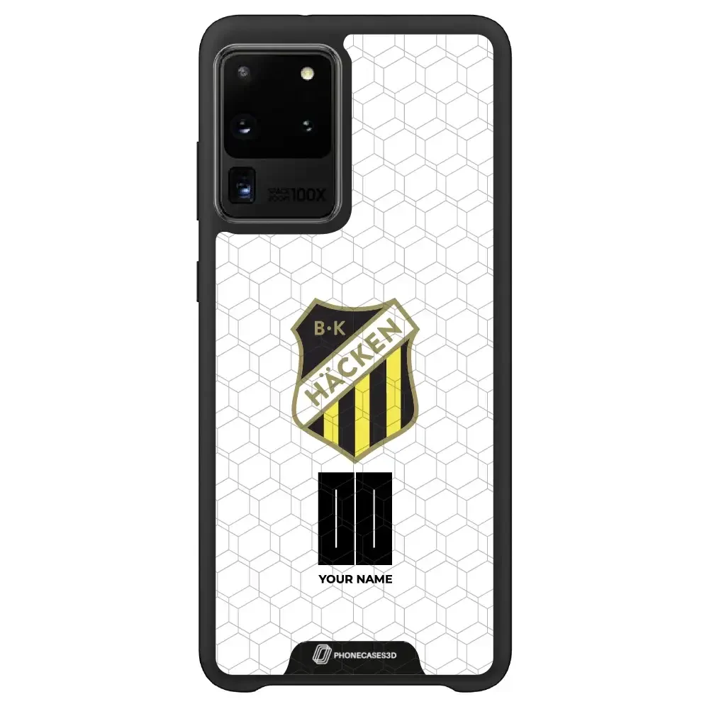 BK Häcken Official 3D Phone Case White + Name - Image 40