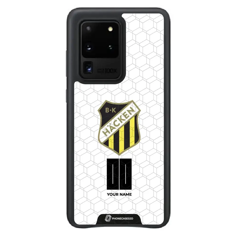 BK Häcken Official 3D Phone Case White + Name - Image 46