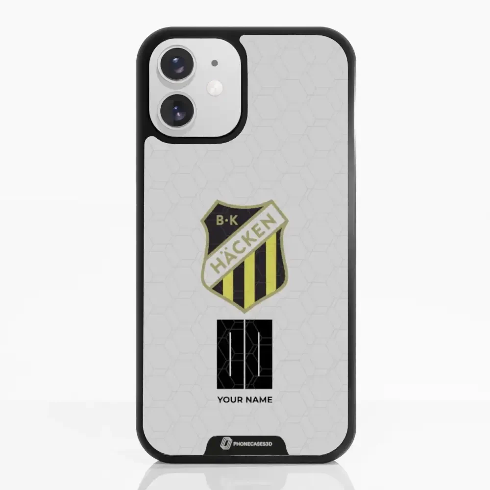 BK Häcken Official 3D Phone Case White + Name - Image 5