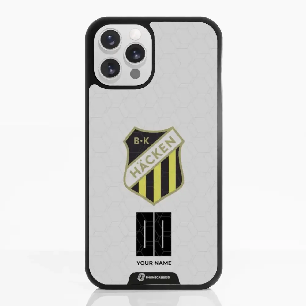BK Häcken Official 3D Phone Case White + Name - Image 6