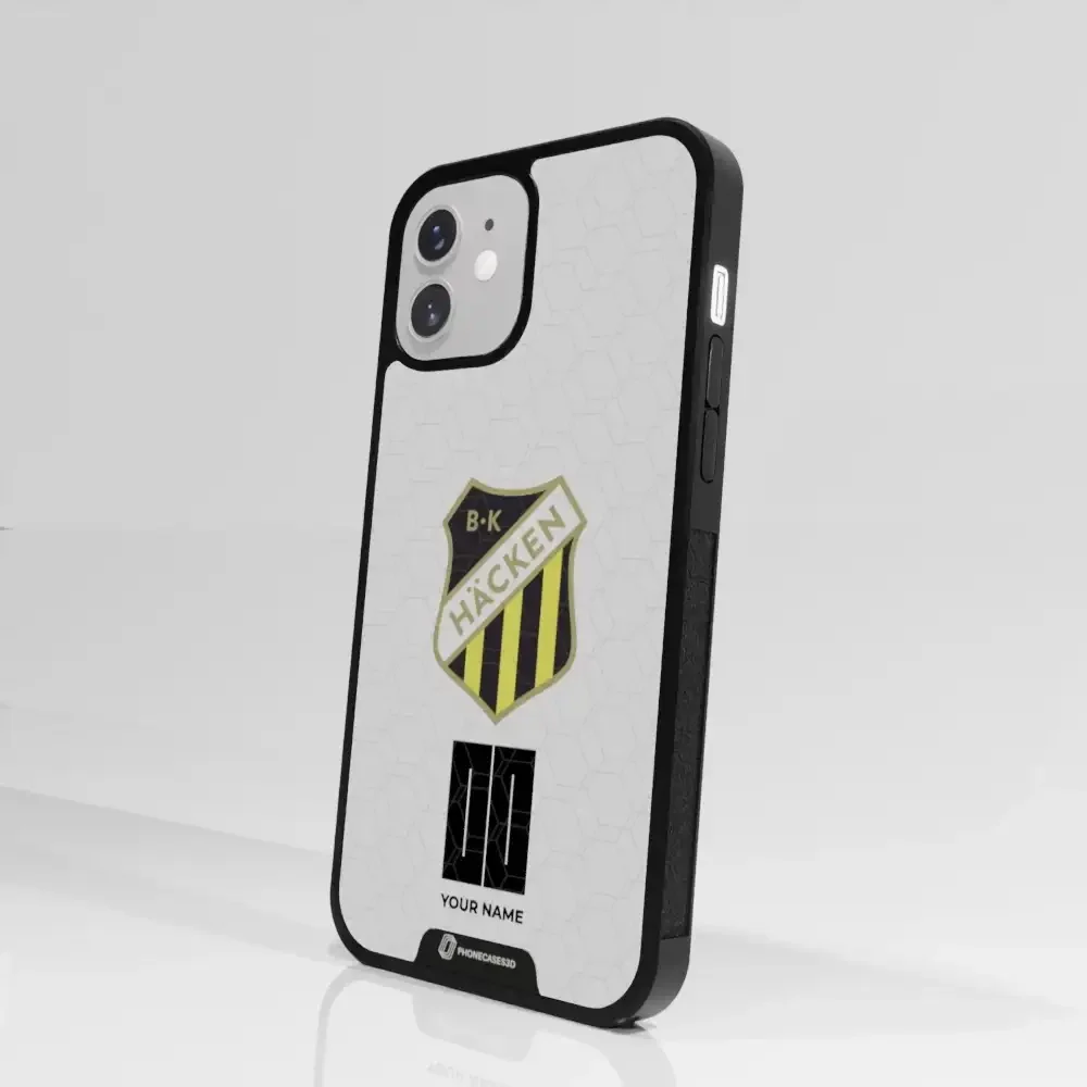 BK Häcken Official 3D Phone Case White + Name - Image 73