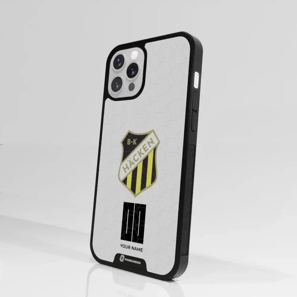 BK Häcken Official 3D Phone Case White + Name - Image 75