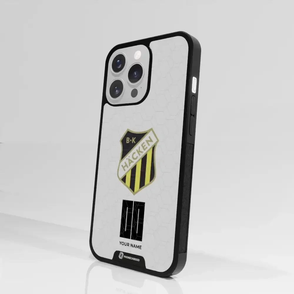 BK Häcken Official 3D Phone Case White + Name - Image 79